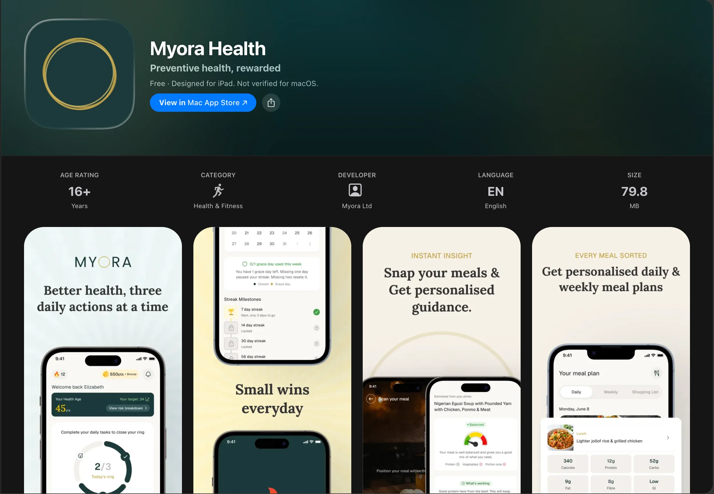 Myora – a preventive health platform for diabetes and hypertension.